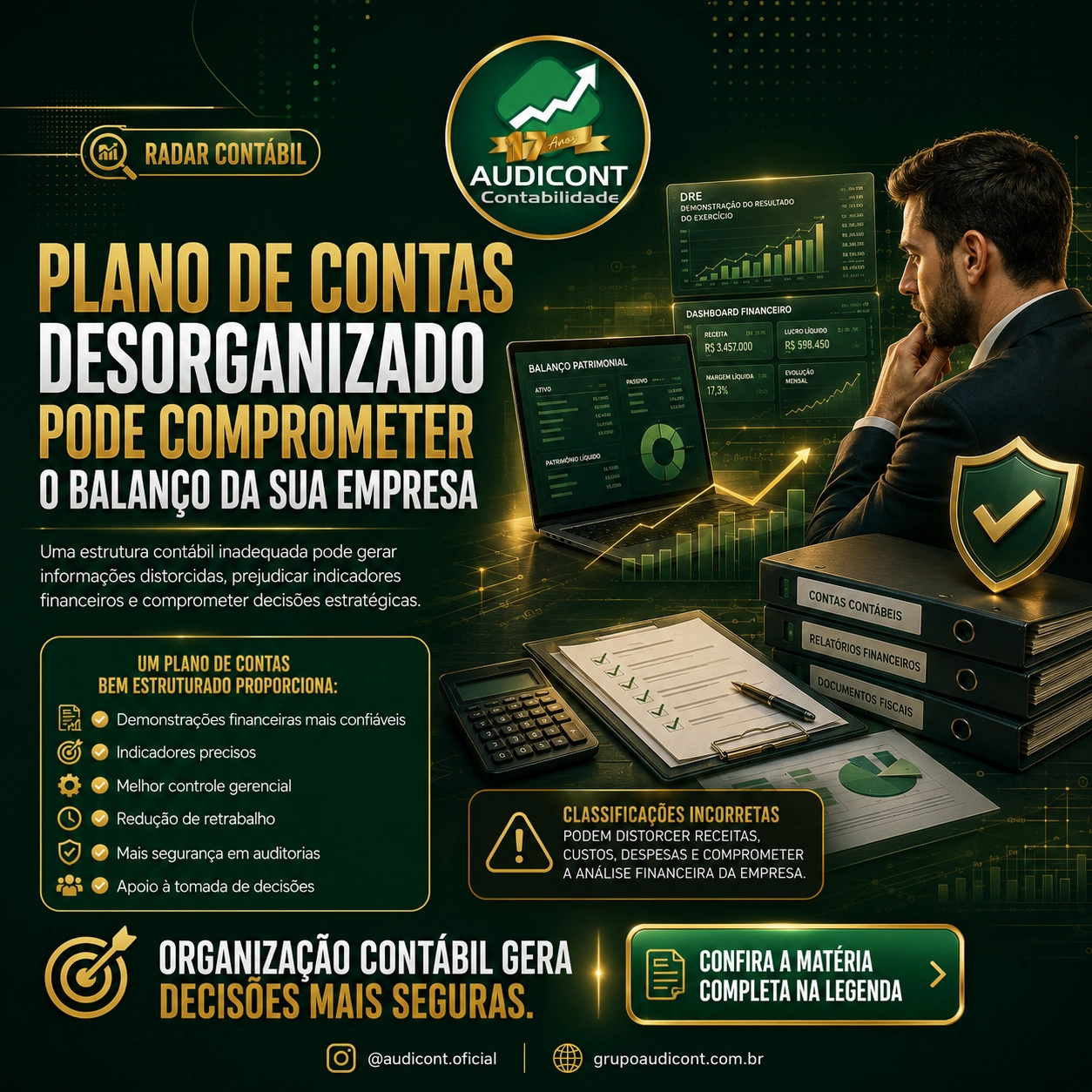 Documento 📊 Plano de contas desorganizado compromete balanço, indicadores e decisões da empresa