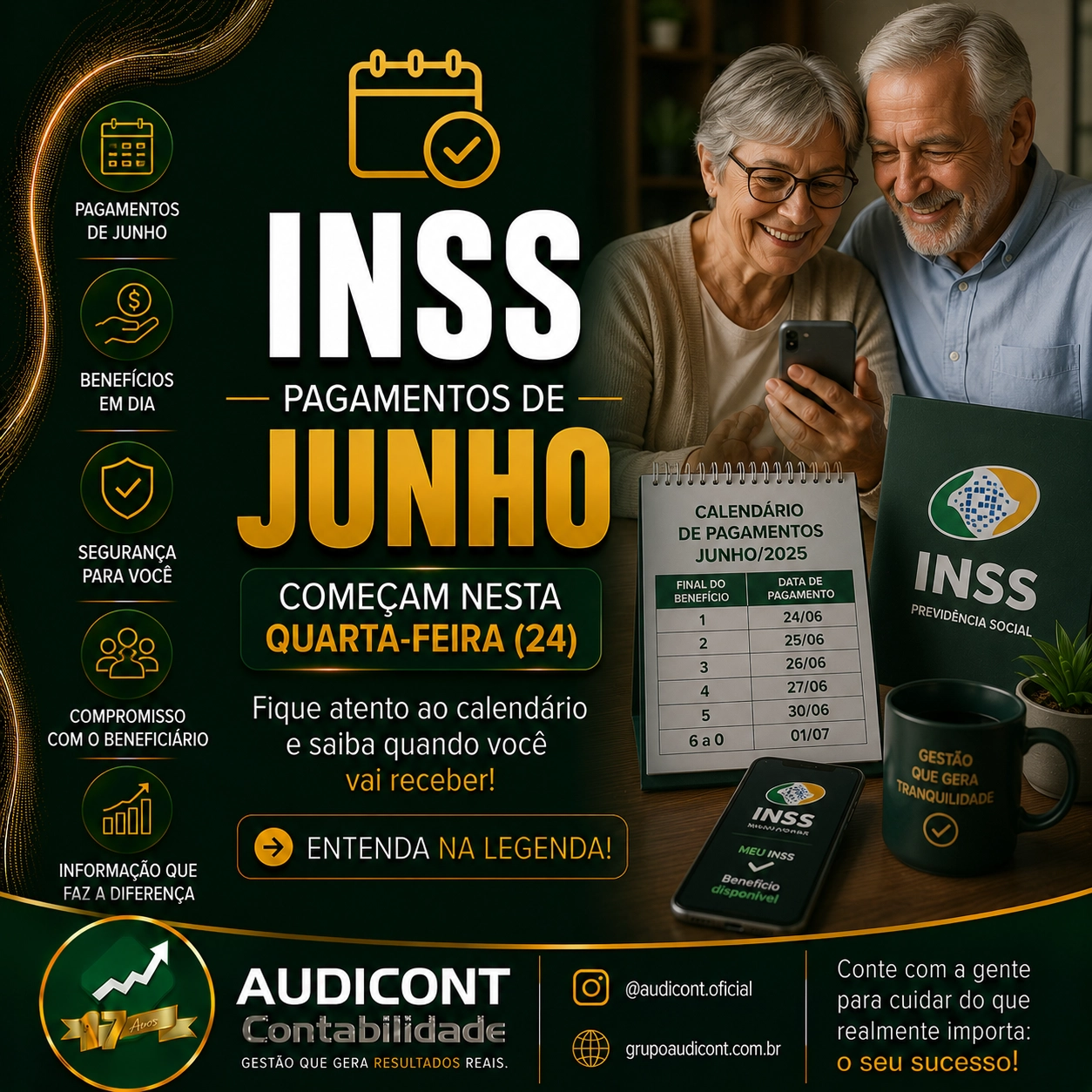 📅 INSS: PAGAMENTOS DE JUNHO COMEÇAM