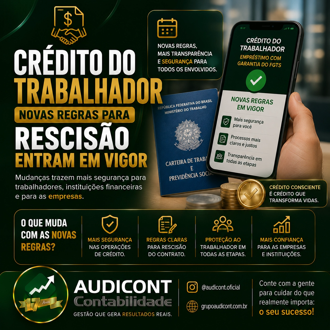 💳📋 Crédito do Trabalhador: novas regras para rescisão entram em vigor