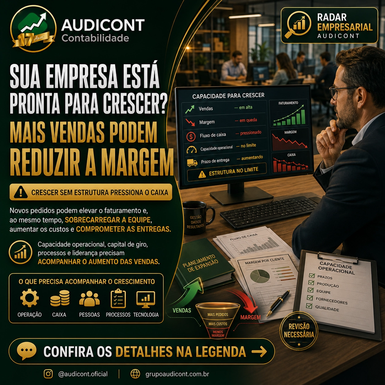 📈 Empresa preparada para crescer: os gargalos que transformam aumento de vendas em perda de margem