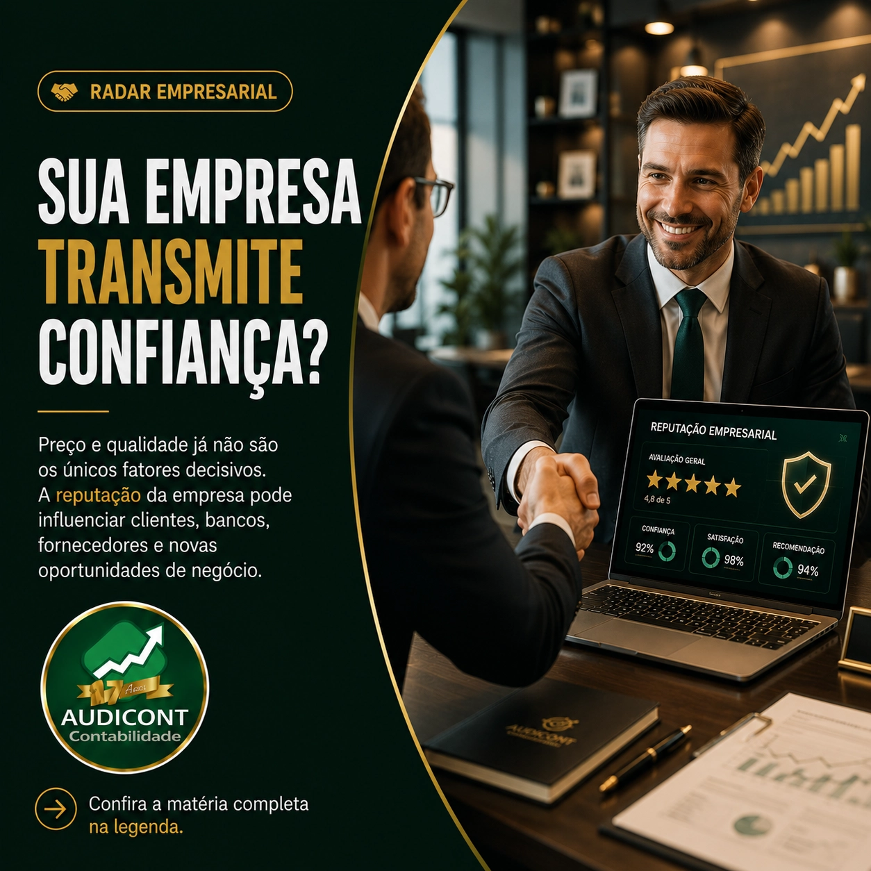 🏢 Reputação empresarial pode definir quem vende, cresce e permanece no mercado