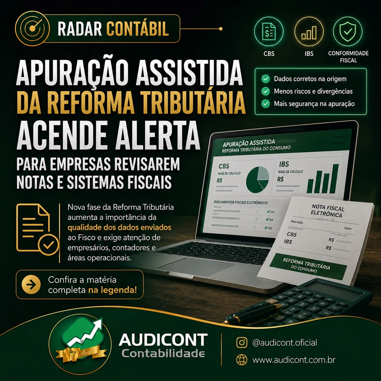 🚨 A Reforma Tributária entrou em uma nova fase e a atenção agora está nos dados enviados ao Fisco.